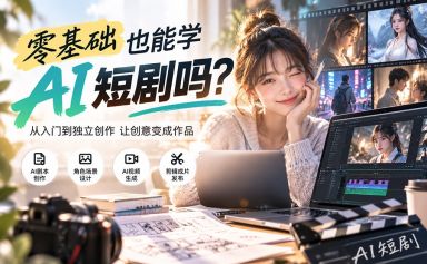 零基础也能学AI短剧？从入门到独立创作｜天津AI培训