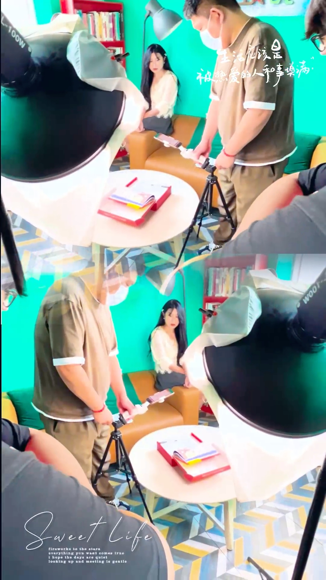 线下实景拍书教学带着学员实操成片短视频培训